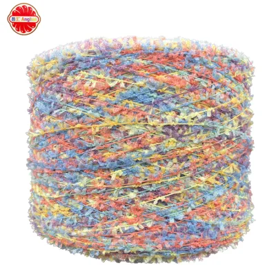 ANGHUI Rainbow Butterfly Reel Hand Knitting Eco-Friendly Recycled 100% Polyester High Tenacity Space Dye Fancy Blend Yarn