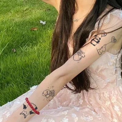 30PCS Per Bag New Fashion Wholesale Custom Temporary Tattoo Arm Neck Ankle Small Animals Waterproof Body Tattoo Sticker