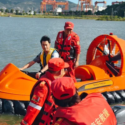 Custom-made Orange Inflatable Boats for Outdoor Use at Scenic Areas and Offshore Suitable for Rescue on Sandy Beaches
