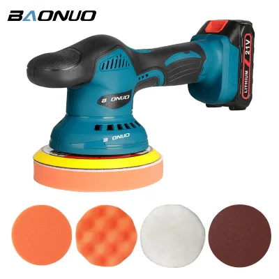 21V Cordless Brushless Polisher Sander Buffer Variable Speed Industrial DIY Portable Car Auto Detailing Woodworking Battery