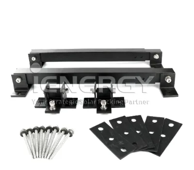 IENERGY ING-ATL 10-15/15-30/30-60 Degree Adjustable Tilt Aluminum Solar Panel Mounting Bracket Rear/Front Legs for Wall