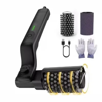 24W High Power Electric BBQ Cleaning Brush 2600mAh Rechargeable Household Handheld Scrubber with 360 Degree Rotating Baffle