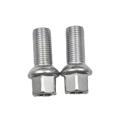 Top Rated New Steel Chrome 14x1.5 Ball Seat Lug Bolt 28/35/40/45/50/55/60MM Plain Finish Mercedes Wheel CN