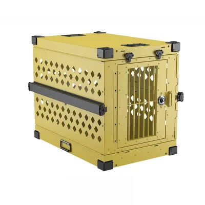 Wholesale Price Folding Metal Pet Cage Single Dog Cat Carrier for Vehicle Travel Air Transport Various Sizes & Colors