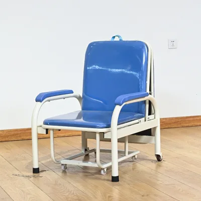 Modern Design Hospital Equipment Height Adjustable Metal IV Infusion Chair Accompany Chair for Infusion Care