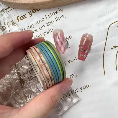 2mm Grid Nail Tape Ultra Thin Line Stickers Easy to Tear No Glue Leakage Professional Isolation Auxiliary Nail Tools