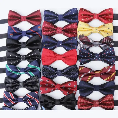 Wholesale Classic Polyester Bow Tie Straps Self Tie Bow Ties for Men