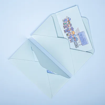 Best Wishes Custom Creative Luxury Membership VIP Gift Card Invitation Envelope Wrapping Bag Silk Screen Printing CMYK/Pantone