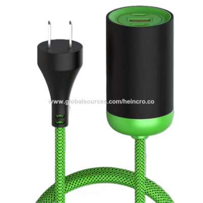 New Round Desktop 65W GaN Fast Charger with 1A2C ports with fixed AC Cable for Laptop, Mobile Phone, Tablet