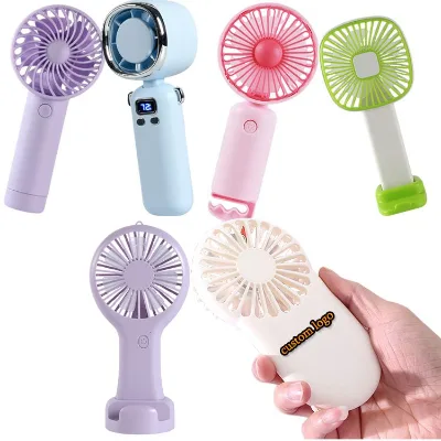 Wholesale Custom Electric Battery Powered Mini Small Handheld Fans Usb Rechargeable 120Mm Fan