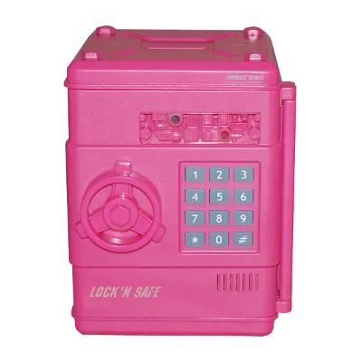 Mini Pink ATM Piggy Piggy Bank with Coin Counter