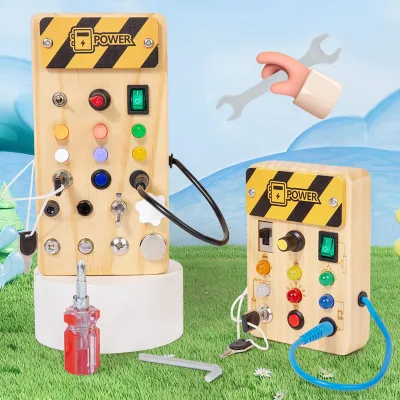 Montessori Early Education Busy Board with Buttons and Switches Metal Model Toy for Ages 8-13 Years Beiyang Brand
