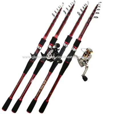 Fishing Gear Rod Kit Carbon Fiber Telescopic Fishing Pole and Reel Combo with Spinning Reel