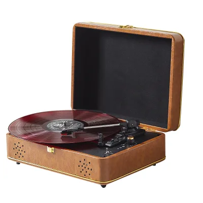 Hot Sale Retro Style Record Player With HIFI Sound Quality 3 Speed Disc Support Compact Design for Desk Decoration