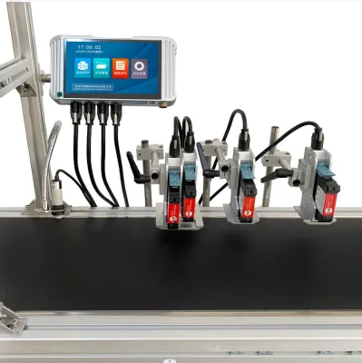 4-head Online Printing 101.6mm Height Large Font Carton Woven Bag Cloth Film Inkjet Coding Machine Wide Inkjet Printer