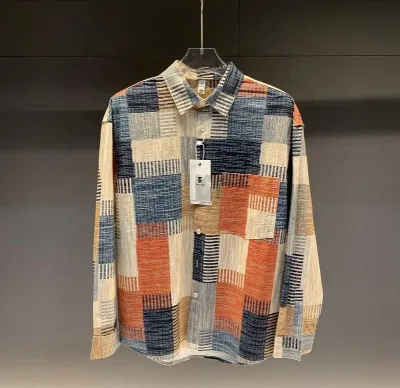Men's 2026 New Hong Kong Style Loose Long Sleeve Shirt Premium Sense Trendy Casual Shirt for Spring & Autumn