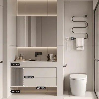 Elegant Freestanding Bathroom Cabinet with Soft-close Drawers