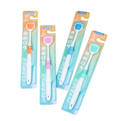Eco-Friendly Soft Reusable Silicone Tongue Scraper and Cleaner for Oral Care