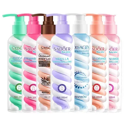 OEM for Beautiful Cotton Candy Whitening Vitamin C Moisturizing Perfumed Nourishing Body Lotion with Avocado Fragrance
