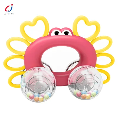 Chengji Small Baby Rattle Toys Early Education Sensory Soothing Cute Ringing Cartoon Lovely Colorful Car Crab Baby Rattle