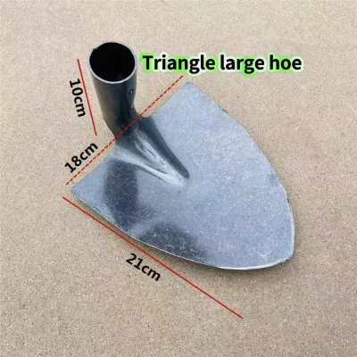 Agricultural Hand Plow Old-fashioned Triangular Hoe with Pointed End Farming&Gardening Tools Multi-functional Steel Digging Hoe