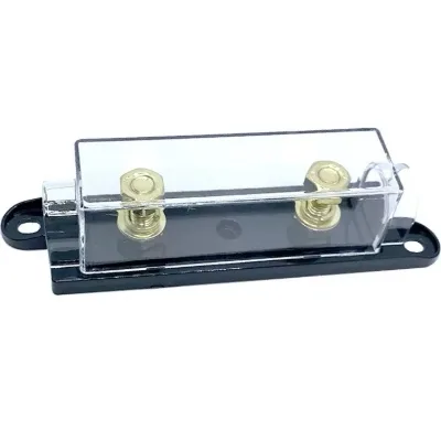 Modified Vehicle Car Audio Box with 1-way Waterproof Clear Cover Mega Fuse Holder