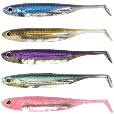 T-Tail Soft Lures Micro Fishing Bait 7/8/10/12cm Long Cast Swim Baits Freshwater Saltwater Lures for Bass and Mandarin Fish