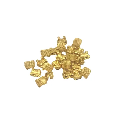 Gold Plated Orthodontic Bracket Luxury Dental Brackets for Aesthetic Braces Roth/MBT Prescription Biocompatible & Hypoallergenic