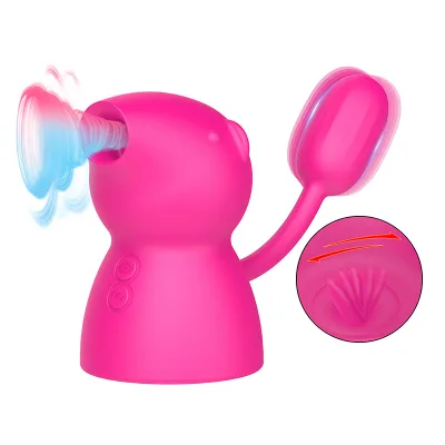 Sex Toys Vibrator for Women Rechargeable Tongue Licking Vibrating Egg Piggy Sucking Vibrator