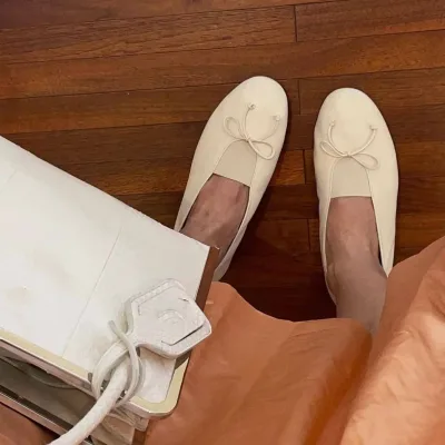 High Quality Shoes Customized Vintage Leather Flat Sole Shallow Mouth Elastic One-foot Pedal Mary Jane Shoes Customize Brand
