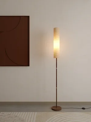 LED Floor Lamp Retro Mid-Century Wabi-Sabi Style Cream Color for Living Room Bedroom Sofa Side Atmosphere Corner Vertical Design