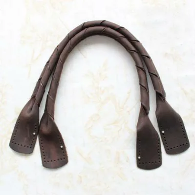 1pcs Diy Genuine Leather Braid Leather Strap for Bag 38*3cm
