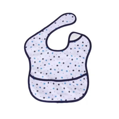Hot Sale Lightweight Waterproof Baby Bibs Without Sleeve Practical Pocket Soft Reusable Infant Feeding Bibs