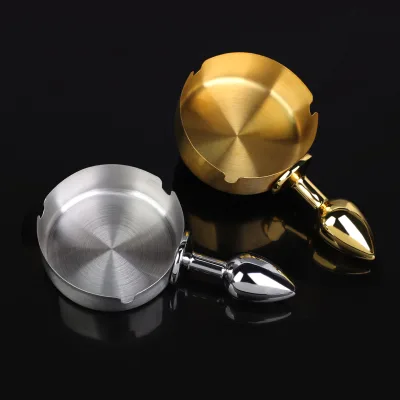 Adult SM Anal Plug Ashtray Sensual Toy for Anal Exploration Training Props Anal Plug Stainless Steel Female Slave dropshipping