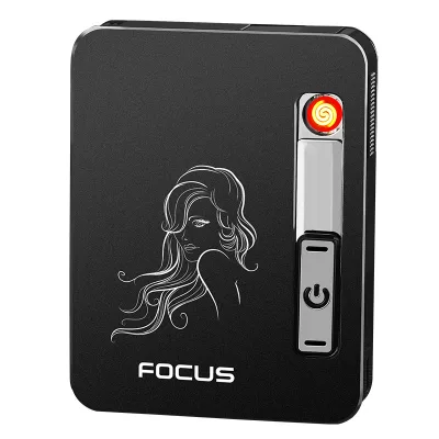 Customized Aluminum Cigarette Case with Laser Logo 10-Pcs Capacity Surface Value