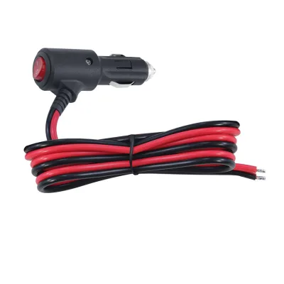 Car Lighter Male Plug Connector 1.5 Meter 12V 24V on Off Switch 220V to 12V Solar Panel Cable