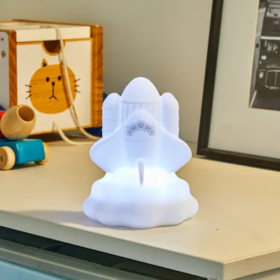 Hot Selling Anime Rockets Night Light USB Rechargeable Night Lamp Touch Sensor Soft Silicone Light Lamp for Kids Bedroom Decor