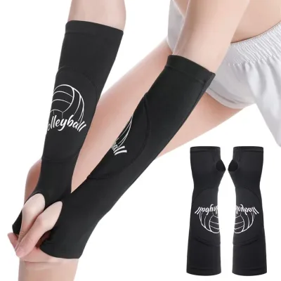 Volleyball Training Equipment Arm Sleeves Passing Hitting Forearm Sleeves Wrist Guard With Protection Pads and Thumb Hole