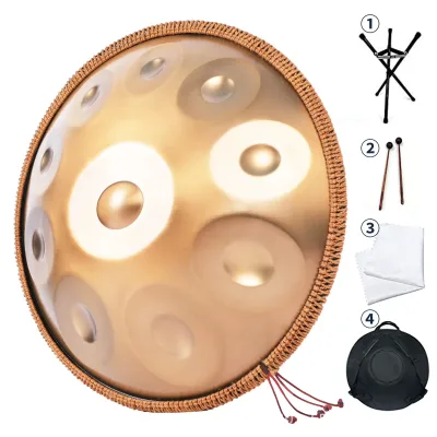 Wholesale/OEM 18'' 9-Tone Kurd D-Minor Mini Handpan | Stainless Steel Percussion Drum Factory Price
