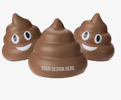 High Quality Imprinted Poop Pu Stress Relievers Stress Toy Stress Ball