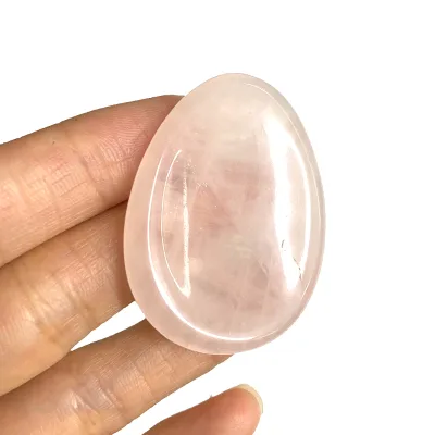 Wholesale Precious Stone Worry Stone Rock Crystal Jade Palm Thumb Stones
