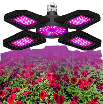 100W 120W 150W Full Spectrum Aluminum LED Grow Light Bulb E27 IP54 Collapsible 192 LED Beads 120 Beam Angle Dimmable for
