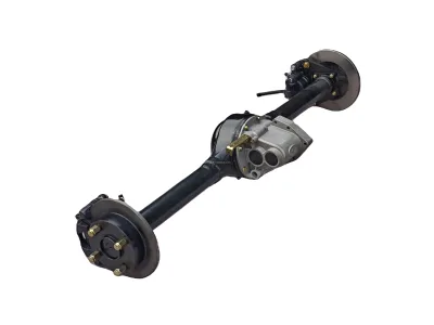 2-Speed Electric Rear Axle Assembly with Hydraulic Disc Brake Semi-Floating Rear Axle Go-Kart Drive Shafts