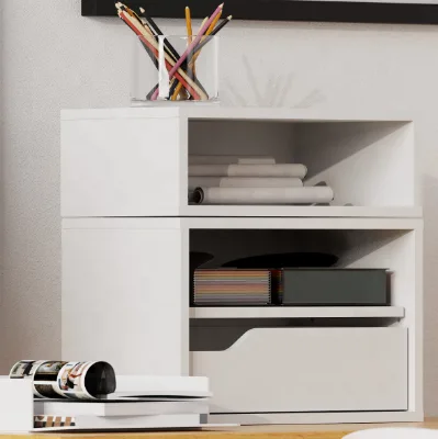 CLEVER CUBE MODRA SML DRAWER GLOSS Stacked Cabinet Wooden Drawer Box Use with a Combination Cabinet