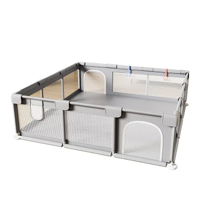 Interactive Educational & Entertaining Patchwork Fabric Baby Playpen with Activity Center Safety Features 120x180cm