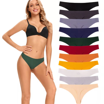 Women Sexy Underwear No Trace Ladies Nylon Panties Breathable Womens Plus Size Thong Panties