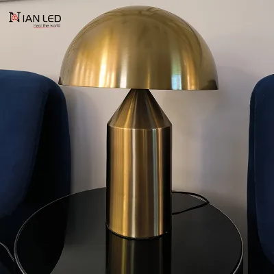 Metal Mushroom Modern Nordic Table Lamps Retro Decoration Bedroom Mushroom Desk Lamp