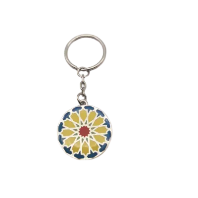 Circular Metal Keychain , the Metal Charm Keychain for Souvenirs Gifts