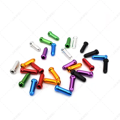 Bicycle Cable End Caps Inner Cable Sleeves Gear Brake Cable Tips Anodized Aluminum Color-Coded Tail Caps One Size Made in China