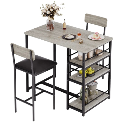Small and Exquisite Set High Chair Set Piece Extendable Dining Dining Table Chair Dining Table Set With
